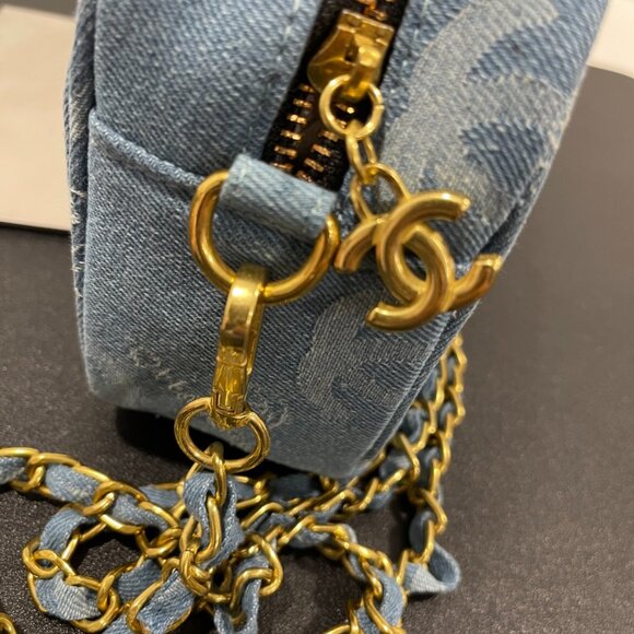 Unbranded Adorable Chanel Inspired Denim Camera Bag with Chain Strap (JB1349) - Picture 4 of 7